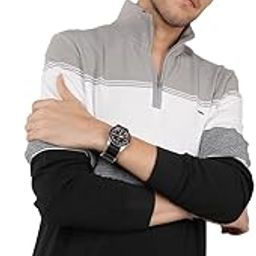 Men's Grey Color Blocked Sweatshirt-image-7