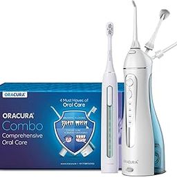 ORACURA® Daily Pro Combo OC200 Smart PLUS Water Flosser® White & SB300 Sonic Smart Electric Rechargeable Toothbrush Green-6