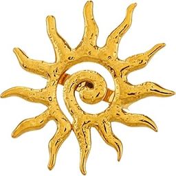 Bold Sun Open Ring for Women | 18K Yellow Gold Plated | Waterproof, Anti-Tarnish, Hypoallergenic | Adjustable Minimalist Statement Ring | Everyday Wear & Gifting-image-77