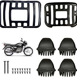 Splendor Pro Headlight, Tail Light Indicators Black Plastic Grill Covers Bike Headlight Grill (SET OF 6)-image-18
