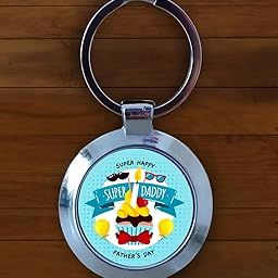 Fathers day to Super DAD Round Kecyhain | Customization also available-94