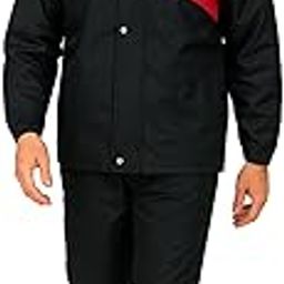Rain Coat for Men waterproof with bagpack cover, 2XL Size Waterproof Raincoat Black with Pant Set suitable for Men, Women, Boys & Girls Adjustable Top and Bottom Rain Coat-image-28