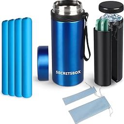 Insulin Cooler Travel Case Big Diabetics Medicine Travel Cooler Insulin Pens Cooler TSA Approved Carry Case with Adjustable Ice Bag Portable Medication Storage Cooler Navy Blue-image-13