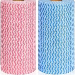 Styxer Washable & Reusable Kitchen Towel Roll | 80 Pulls per Roll, 160 Sheets Pack of 2 | Highly Absorbent Kitchen Tissue Roll | Non Woven Fabric | Better alternative to Paper Tissue Roll |-15