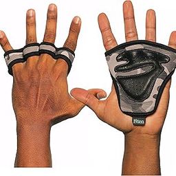 19.ten Leather Tarsus Palm Protector Gym Exercise Fitness Workout Weight Lifting Training Gloves Zero Sweat Hygienic Choice (Large, Grey Camo)-image-86