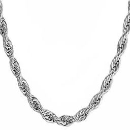 6MM MENS STAINLESS STEEL ROPE STYLE SILVER CHAIN HIGH POLISHED PACK OF 1 PIECE-image-70