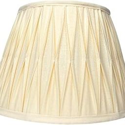 Ivory Radiance Smocked Pleated Lampshade | Handmade Fabric Shade for Table & Floor Lamps (12-Inch Bottom)-12