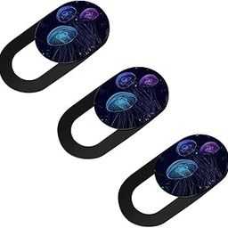 SIREG Webcam Cover Ultra Thin - Web Camera Cover fits Laptop,Tablet,Computer, Smartphone, Protect Your Privacy and Security,Strong Adhesive (Jellyfish-Black & 3 Pack)-picture-21