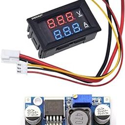 Shockley Mini Digital Voltmeter DC 100V 10A Panel VoltAmp Voltage Current Meter + LM2596 DC-DC Buck Converter, Adjustable Step Down Voltage Regulator 3-40V to 1.5-35V (LM2596 + DC Voltamp Meter)-11