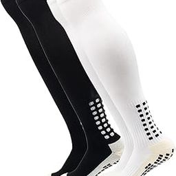 Men's Football Socks Non-Slip Knee Socks Non-Slip Grip Pads for Football Basketball Sport Grip Socks 3 Pairs-image-39