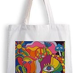 Canvas Tote Bags for Women, College Bag for Girls, Tote Bag for Shopping, Travel & Beach Bags for Women - Painting - D No - 261-image-99