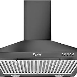 Prestige Dura Plus 600 Contemporary Black Kitchen Hood chimney|Powerful 1000M3/Suction|Easy Push Buttons With 3 Speed|Ss Baffle Filter-image-53