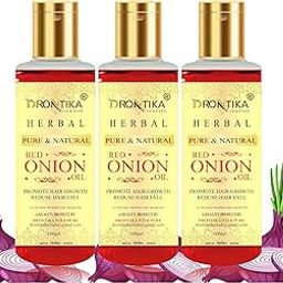 Drontika 100% Pure Natural Herbal Natural Red Onion Oil For Hair Growth Anti Hair Fall (300 ml.)-image-1