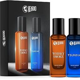 Beardo Whisky Smoke & Tsunami Perfume Combo (20 ml x 2) | Spicy, Woody - Oudh Notes of Whisky Smoke & Fresh, Aquatic Notes of Tsunami | Lasting Mens Perfume | Ideal gift for men | Valentines day gift for husband | Gift for boyfriend | Gift for Men-24