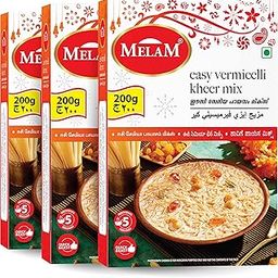 MELAM Easy Vermicelli Kheer Mix | (Seviyan/Semiya) | 200g | Pack of 3 | Kerala Traditional Sweets |-image-53