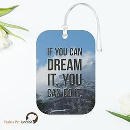 TPJ Handmade Resin Customized Luggage ID Tag with Pet Name Dog Cat Photo, Cute Personalized Travel Bag Identifier Label, Travel Accessories Ideal for Gifting - Nature-Inspired Travel Mountain Dreamer-image-5