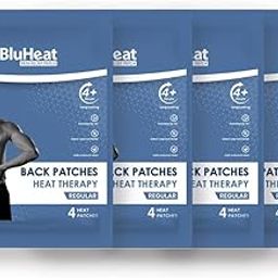 BluHeat Back Pain Relief Patches 8 Regular Heat Therapy Patches Safe and Natural Odour-Free Air-Activated, Long-Lasting Ultimate Substitution for Hot Water Bags for All Skin Types-image-18