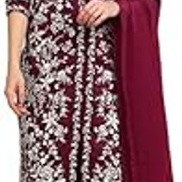 Women's Silk Blend Floral Embroidered A-Line Kurta Pant With Dupatta With Cotton Inner-picture-3