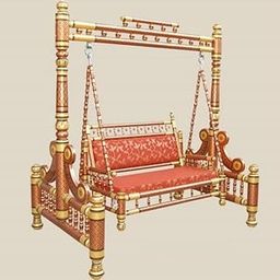 Kaushalendra Sankheda 2 Seater Indoor Swing volor Wooden Patio Swings for Balcony, 300kg Capacity, Elegant Yellow and Golden Finish, Comfortable (Yellow Golden)-image-39
