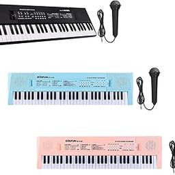 Enakshi (LABEL) Creations Eletric Piano Keyboard 61 Key Gifts Instrument Toy for Outdoor Show Teaching Black|Toys & Hobbies | Educational | Music & Art-image-30