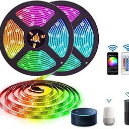 Gesto 5 Meters Waterproof Strip Lights with Adaptor and Remote Controller|Music Sync RGB Lights with Alexa |App Operated - Multicolor LED Lights for Home Decoration, Bedroom,Diwali,False Ceiling-16