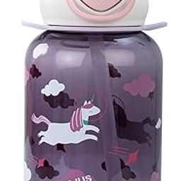 Baybee Univio Baby Sipper Bottle for Kids | Drinking Water Bottle for School Kids with Adjustable Strap & Carry Handle | Leak Proof BPA Free Sipper Water Bottle with 750ml Capacity Boys Girls (Purple)-image-29
