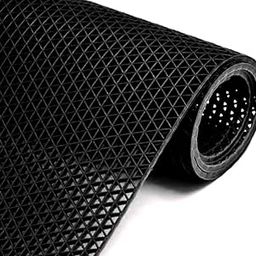 Voblin Anti Skid PVC Rubber Mat for Floor Large Size Home Entrance Doormat Waterproof Mud Dirt Trapper Indoor Outdoor Floor Carpet Plastic Non Slip for Swimming Pool, Hotel, Office (16x24 Inch, Black)-image-60