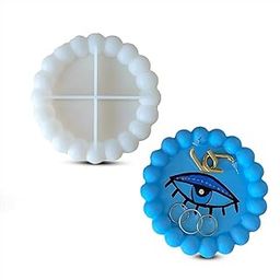 BRIGHTAIL INFRA Bubble Coaster Mould I Silicone Round Epoxy Resin Deep Casting Tray I Ashtray Mold for Homemade Ornament DIY Art Crafts Jewelry Storage Box Ring Trinket Container Table Decoration-6