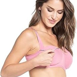 ES08 Women's Wirefree Non Padded Super Combed Cotton Elastane Stretch Full Coverage Nursing Bra with Front Opening and Adjustable Straps-image-99