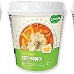 Joayo Rose+Cheese+Srirachachili Topokki Rice Cakes with Spicy & Rich Flavorful Savory Sauce 120g, Pack of 3, The Product of Korea (Famous Korean Street Food)-image-7