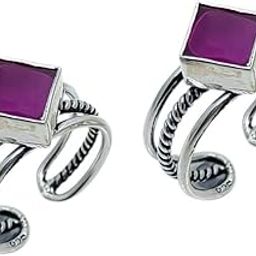 Amazon-Ruby, White Topaz Dainty, Toe Ring, Anniversary Toe Ring, Women Toe ring,Toering, 92.5 Sterling Silver Toering, Bohemian Toering, Malte Stone Toering-image-71