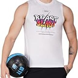 Men's Sleeveless Gym Vest – Beast Motivational Print | Muscle Fit Workout Tank Top for Gym, Bodybuilding, Running, Fitness Training & Sportswear-image-30