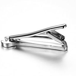 Wrench Shape Metal Tie Clip Holder Clasp Mens Bar Pin Plain Silver-image-54
