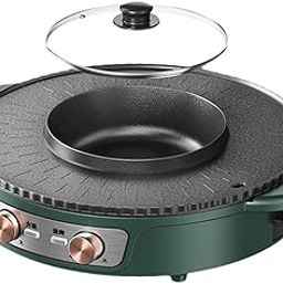 Enakshi (LABEL) Creations Electric Hot Pot and Grill 2in1 Cooker Frying Pan for Home Birthday Party RVHome & Garden|Kitchen, Dining & Bar|Small Kitchen Appliances|Grills & Griddles-18
