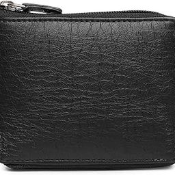 Zipper Leather Wallet Money Clipper Card Holder for Men's with Box (Black) Color-image-18