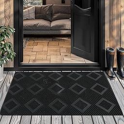 STARNSTYLE Anti Skid PVC Rubber Mat for Floor Large Size Home Entrance Commercial Waterproof Mud Dirt Trapper Indoor Outdoor Carpet Plastic Non Slip for Hotel, Office-1