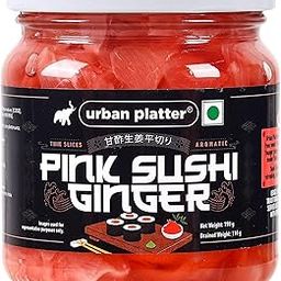 Urban Platter Pink Sushi Ginger, 190g, Drained Weight 110g [Gari, Japanese Style Pickled Ginger, Sushi Ingredient, Thinly Sliced, Perfectly Aromatic]-10