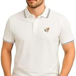 Vancy Men's Premium Polo T-Shirt –Cotton Rich Fabric | Embroidered Logo | Classic Collar with Contrast Tipping |Slim Fit Casual Wear for Office, Travel-picture-15