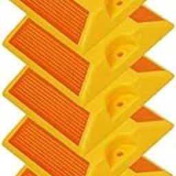 Road Reflector, Orange Plastic Reflective Studs Road Safety Base with Reflector, Pack of 5 Pieces (5)-image-89