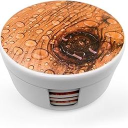 Superware | Food Grade Melamine | Coaster Set – Parawood (8 Pcs.) | Serveware, Tableware, Stain Free, Glazed Finish-image-12