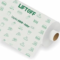 LIFTOFF 100 Meter Food Wrapping Paper | Non-Stick | Oven Safe | Re-heatable | Butter Paper Roll | Food Wrap Sheets, 100% Biodegradable, Parchment Paper-17