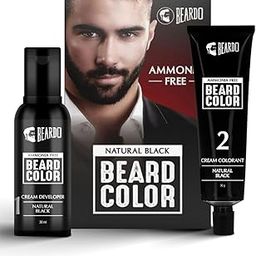 Beardo Beard Color For Men - Natural Black, 60ml | Long Lasting | No Ammonia | Easy to apply, No Stain Beard Hair Colour for men | Skin Friendly Hair dye-50