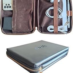 Apex Merchandise- Electronics Accessories Organizer Bag, Universal Carry Travel Gadget Bag for Cables, Plug and More, Perfect Size Fits for Pad Phone Charger Hard Disk (Black)-image-97