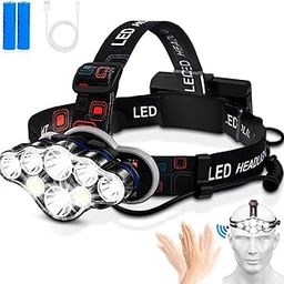 Rechargeable Headlamp - Super Bright 18000 Lumens, 8 Lighting Modes, Lightweight & Waterproof - Perfect for Working, Fishing, Camping, Running-image-57