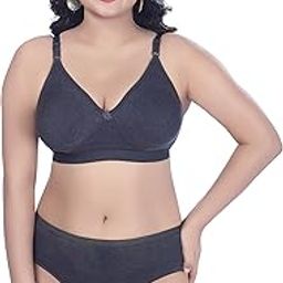 Women/Girl's Cotton Lingerie Set | Full Coverage Non-Padded Bra Panty Set | Seamless Comfortable Everyday Regular Casual Innerwear-picture-13