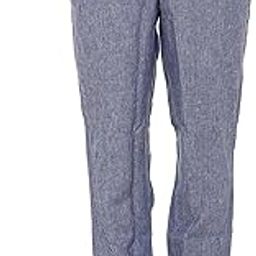 Twist99 Men's Linen Chambray Solid Plus Size Pyjama(Grey)-image-40