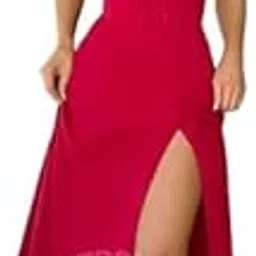 sightbomb Corset Waist Bustier Back Adjustable Side Slit Dress for Women-picture-3