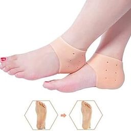The Veera Silicone Gel Heel Pad Socks For anti heel Swelling Pain Relief Dry Hard Cracked Heels Repair Cream Foot Care Ankle Support-image-96