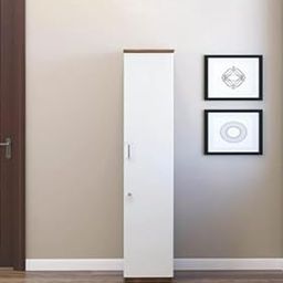 Engineered Wood Hexagon Furnitures Single Door Wardrobe With Multiple Shelves For Bedroom And Living Room-14