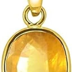 Certified Natural 5.25 ratti 4.25 Carat Yellow Sapphire Pukhraj Gemstone Panchadhatu Pendant Locket for Men and Women(P1)-picture-12